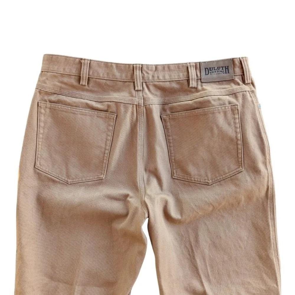 Duluth Trading Workwear Heavyweight Canvas Fire Hose Pants Desert Khaki sz 38